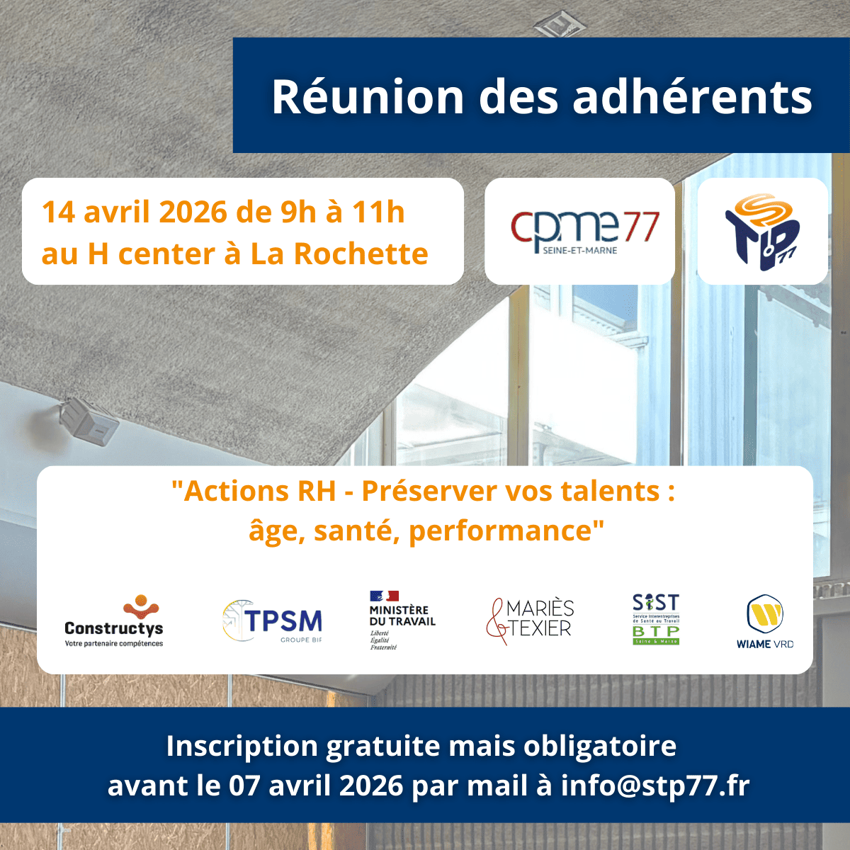 14 avril 2026 - Réunion des adhérents